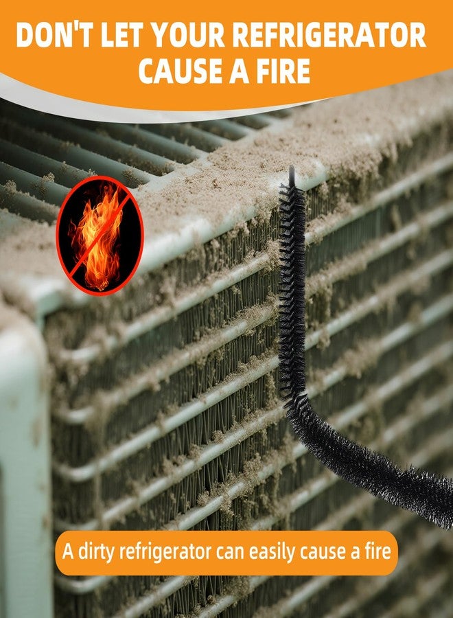 KEUYE Fridge Coil Cleaning Brush,29.5Inch Long Handle Coil Brush for Fridge,Crevice Stanless Steel Cleaning Brush,Bendable,2Pack - Image 5